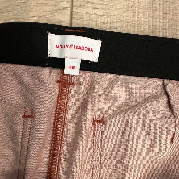 MOLLY & ISADORA WOMENS BRONZE CASUAL PANTS SIZE 14W - Picture 6 of 9